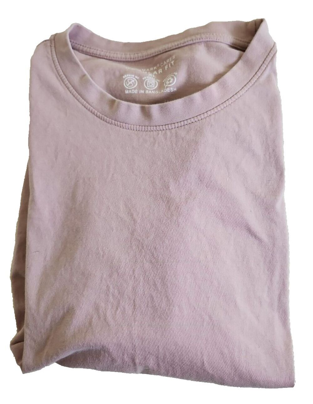 Women's Primark Pink, Long Sleeve, 100% Cotton T-Shirt, Regular Fit, Size XL